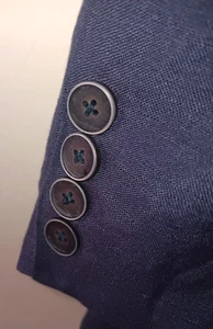 Traje OAKHILL de lino y rayón para hombre grande y alto 58L 46W azul marino escoger costuras - Imagen 1 de 18