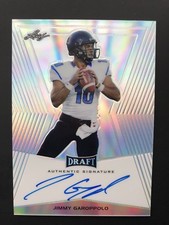 2014 JIMMY GAROPPOLO LEAF METAL DRAFT AUTO RC REFRACTOR Autograph Rookie 49er’s