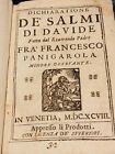 DICHIARATIONE DE SALMI DI DAVIDE FRA FRANCESCO PANIGAROLA 1698