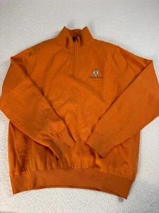 Fairway & Greene Mens Italian Merino Summit Rock Knit Pullover Orange Sweater Xl - Picture 1 of 9