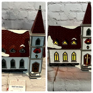 Vtg 1993 Dept. 56 Snow Village Shady Oak Church #5462-3 - Picture 1 of 10