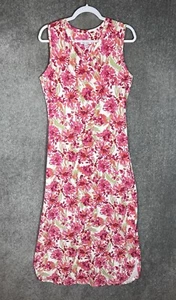Denim & Co D&Co Perfect Jersey Maxi Dress Womens Size Small Pink Floral Stretch - Picture 1 of 6