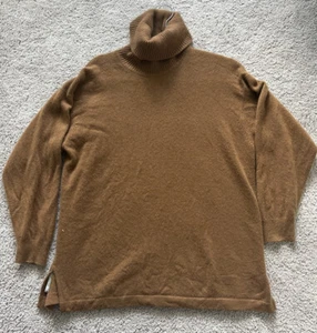 Vintage Cashmere & Company Ballantyne Scotland Turtleneck Sweater Medium Brown - Picture 1 of 8