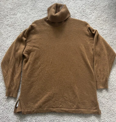 Vintage Cashmere & Company Ballantyne Scotland Turtleneck Sweater Medium Brown - Image 1 of 4