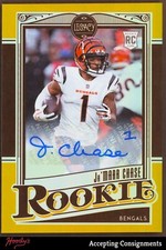 2021 Chronicles Legacy Update Signatures Gold Ja'Marr Chase RC Rookie AUTO 1/5