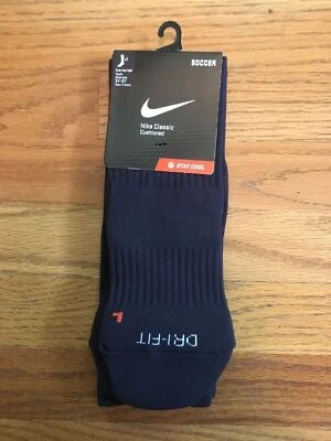 Nuevo Nike Adulto Unisex Pequeño DRI-FIT Clásico Negro Fútbol Fútbol Calcetín Acolchado Foto 1 de 2