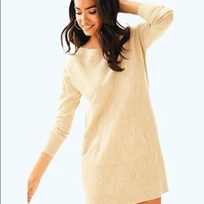 Lilly Pulitzer Jupiter Sweater Dress Size XS Camel Tan Wool Blend - Image 1 of 4