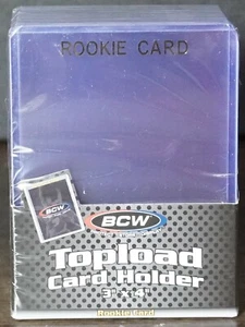 (25) BCW Toploaders "ROOKIE CARD" Imprinted Gold Standard 3x4 (20 Pt.) - Picture 1 of 4