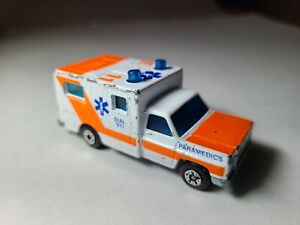 Vintage 1977 Matchbox Ambulance E-11 Paramedics Emergency Medic Van Diecast