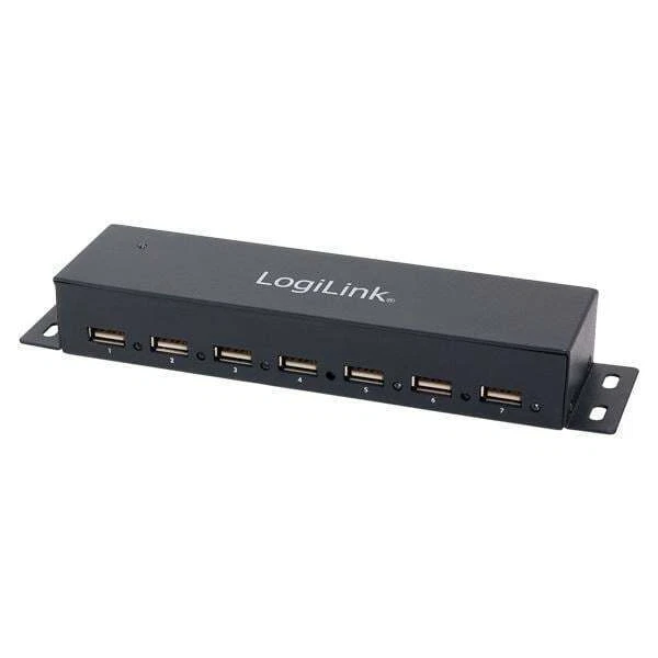 LogiLink USB 2.0 7-Port Hub - Schwarz