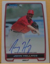 2012 Bowman Chrome John Hellweg Rookie Autograph Anaheim Angels BCA-JH RC Auto