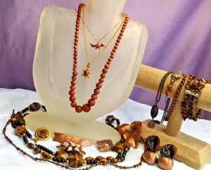 Vintage Mod Copper , Stone Jewelry Lot of 16 - Picture 1 of 19