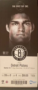 Pistons @ Nets 2012 NBA Ticket Joe Johnson Gm Winning Buzzer Beating Shot - Picture 1 of 1