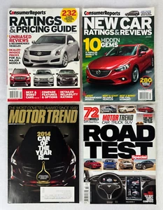 Car Magazine Lot of 4 - Consumer Reports Motor Trend - Ratings Reviews 2013–2014 - Picture 1 of 4