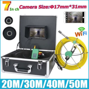 7 inch WiFi Wireless17mm Industrial Pipe Sewer Inspection Video 1000 TVL Camera - Picture 1 of 12