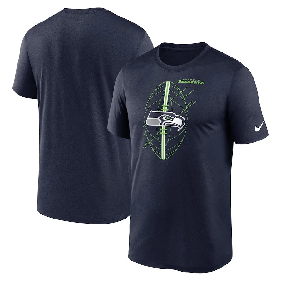 Seattle Seahawks NFL Football Nike Dri-Fit Icon Navy T-Shirt Men's M