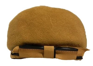 HAT GLAMOUR FELTS WOOL MUSTARD GOLD VINTAGE 1940’s TERRY SALES CO UNION MADE USA - Picture 1 of 5