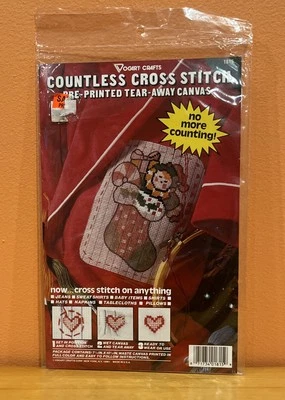 Vogart Countless Cross Stitch Tear-Away Canvas - Socking- Christmas - No 1815 - Image 1 of 2