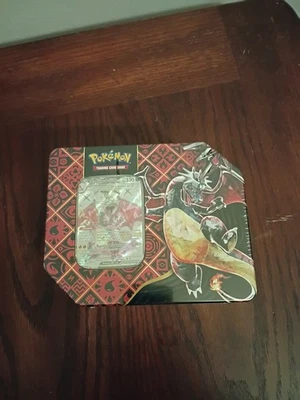 Pokemon TCG: Paldean Fates Tin - Shiny Charizard EX - Nuevo y Sellado | 5 Paquetes Foto 1 de 4