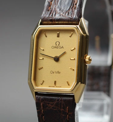 Vintage 1984 [Near MINT] Omega De Ville Cal.1450 19mm Quartz Gold Tank Women's - Image 1 of 4