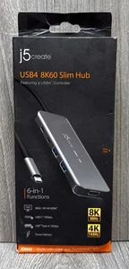 J5 Create JCH453 USB4 8K50 Multi-Port 6 in 1 Slim Hub "BRANDNEU" - Bild 1 von 2
