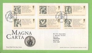 G.B. 2015 Magna Carta set on Royal Mail First Day Cover, Tallents House - Picture 1 of 1