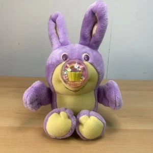 Playskool 1989 Nosy Bears coniglietto pasquale coniglio peluche pasquale viola - Foto 1 di 7