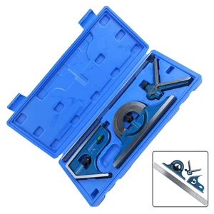 Precision Measuring Tools 180 Degree Bevel Protractor and Ruler Set of 4 - Picture 1 of 12