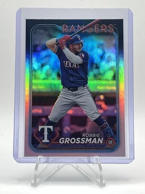 2024 Topps Update Series ROBBIE GROSSMAN Rainbow Foil RANGERS #US11 - Image 1 of 2