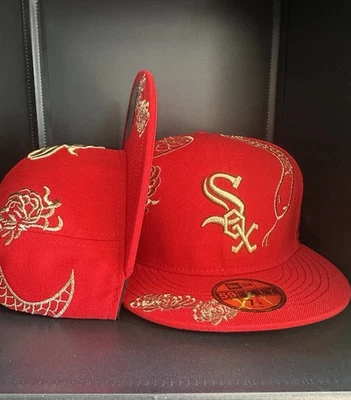New Era 59Fifty White Sox Year Of The Snake Fitted Hat Size 71/4 - Image 1 of 4