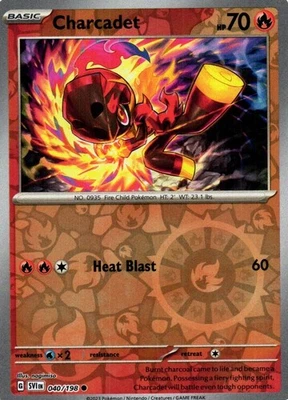 Charcadet Pokemon Card 040/198 SV01: Scarlet & Violet Base Set Reverse Holo - Image 1 of 2