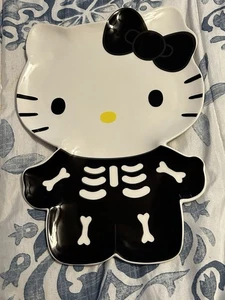 Sanrio Hello Kitty Halloween Skeleton Ceramic Plate Platter Kitchen Decor NWT - Picture 1 of 3
