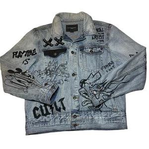 Giacca denim Cult of Individuality tipo IV con doppio polsino e cintura grande - Foto 1 di 8
