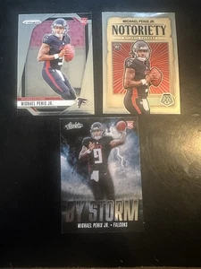 LOT OF 3: 2024 Rookies Michael Penix Jr. 🔥Prizm Absolute By Storm Notoriety - Bild 1 von 2