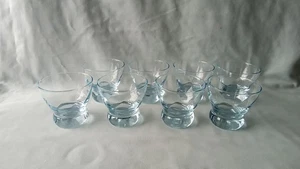 8 EVA ZEISEL Federal Glass PRESTIGE BLUE SWIRL Lo-Ball Glasses EX! - Picture 1 of 3