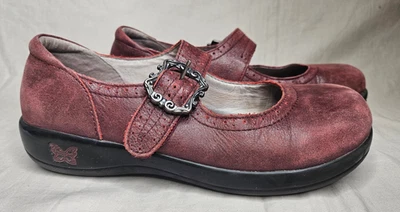 Zuecos Alegria by PG Lite Mary Jane para mujer EUR 39 US 9 zapatos de cuero rojo brillante Foto 1 de 4