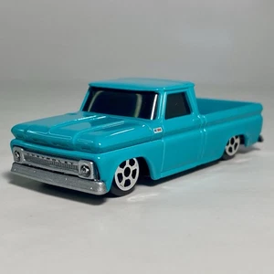 Maisto 1965 Chevrolet C10 Turquoise Lowered Pickup Truck 1:64 Diecast - Picture 1 of 13