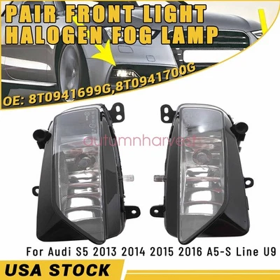 Par de luces delanteras halógenas antiniebla con bombillas PARA AUDI S5 2013-2016 línea A5-S Foto 1 de 4