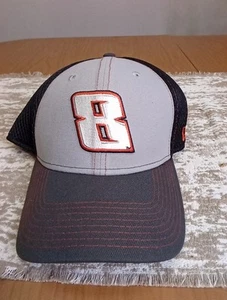 New Era Gray/Black #8 Kyle Busch 39Thirty Neo-Flex Fit Cap Hat Men's Size M/L - Picture 1 of 6