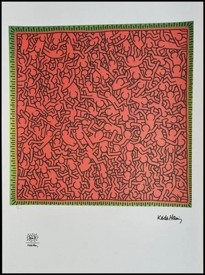 KEITH HARING * Untitled * 70 x 50 cm * signed lithograph * limited # 89/150 - Bild 1 von 4