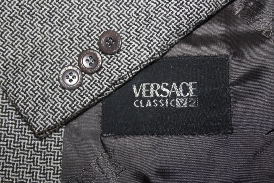 VERSACE сделано в Италии мужчин 42R шерсти кашемир сетки 3B Sport пальто блейзер - Изображение 1 из 4