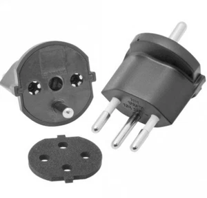 5x Max Hauri Fixadapter 230 V AC, 3-polig, Stecker Typ 12 Kupplung CEE 7/7 - Bild 1 von 1
