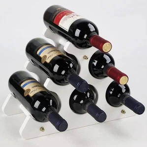Arbeitsplatte Weinregal 6 Flaschen Tischplatte Weinregal Holz Weinhalter Ständer für... - Bild 1 von 7