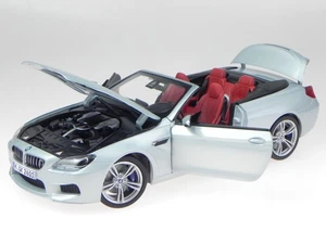 BMW F12 M6 Cabriolet argento modellino Paragon 1:18 - Foto 1 di 7