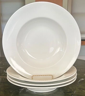 Juego de 4 tazones para pasta/sopa/ensalada blancos lisos de 12" porcelana Vietnam Foto 1 de 4