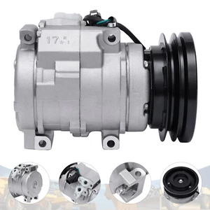 Compresor de aire acondicionado con embrague para excavadora Caterpillar 320C/320D 201-3837 231-6984 - Imagen 1 de 17
