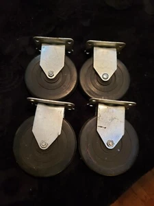 Juego de 4 ruedas giratorias grises de poliuretano 6 pulgadas - Imagen 1 de 6