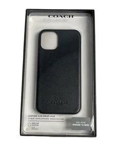 iPhone 12 Mini 5.4" Case By Coach Leather Slim Protective Case For iPhone 12 Min - Picture 1 of 2