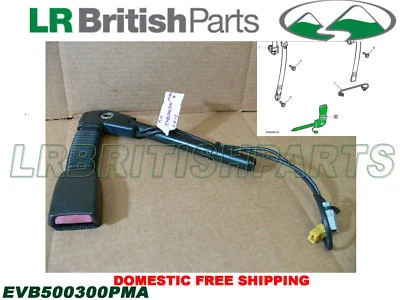GENUINO LAND ROVER HEBILLA DE CINTURÓN DE SEGURIDAD DELANTERO FREELANDER 04-06 RH OEM EVB500300PMA Foto 1 de 4