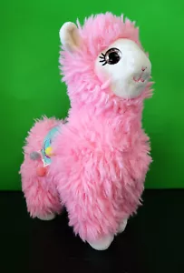 Cute & Cuddly 10" Standing Pink Llama Plush Stuffed Animal - Picture 1 of 5